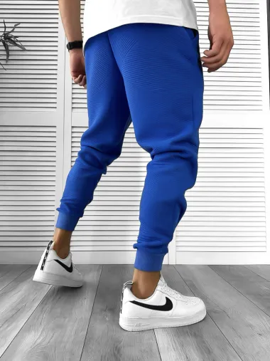 Pantaloni de trening albastri conici k041 N4-4